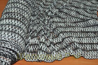 Шерсть вязаная "Missoni" цвет черно-белый (г-493-3)