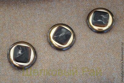 Пуговица костюмная Цвет Коричневый золотой никель