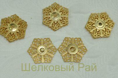 Кнопка пришивная Цвет Золотой 21779/oro