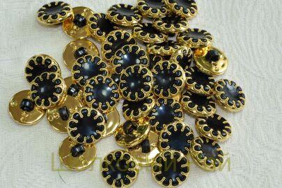 Пуговица пластиковая (темно-синяя)