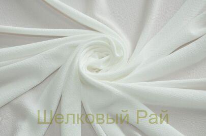 Крепдешин искусственный белого цвета (д-144)