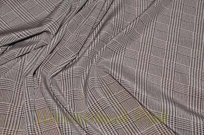 Крепдешин в клетку "Miu Miu" (д-614)