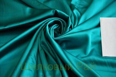 Шелк атласный бирюзовый (б-152)