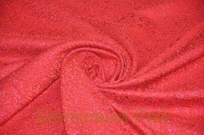 Жаккард с люрексом красный "Giorgio Armani" (д-1171)