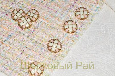 Пуговица круглая розовая 21 мм (д-931)