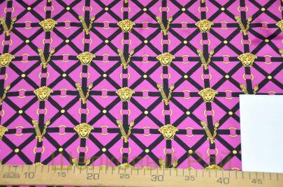 Шелк атласный фуксия "Versace" (д-1251)