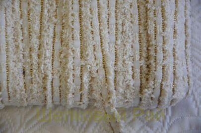 Тесьма сливочного цвета с люрексом "Chanel" 1,5 см (д-1447)