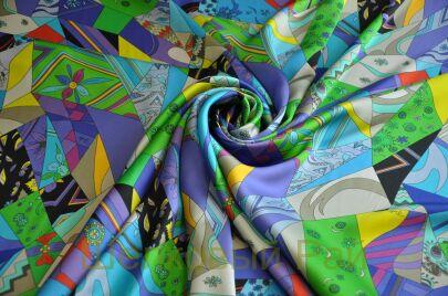 Шелк атласный подписной "Emilio Pucci" (д-1175)