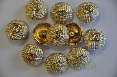 Пуговицы "Chanel" металлические золотые 23 мм (д-1425)