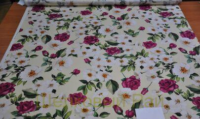 Шелк креп стрейч цветы "Dolce&Gabbana" (д-1193)