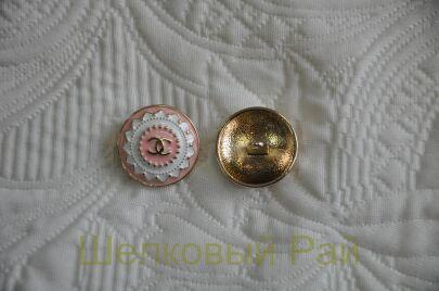 Пуговицы металлические с эмалью "Chanel" (д-1240)
