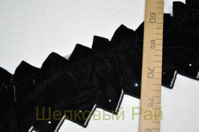 Тесьма бархат со стразами (в-40(3))