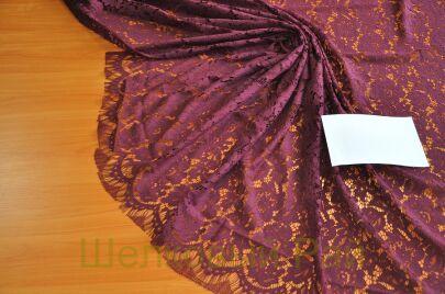 Кружево бордовое купон (д-1217)