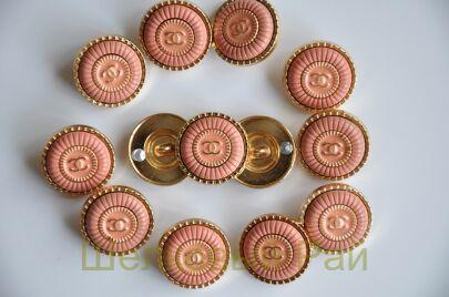 Пуговицы Chanel 22 мм цвет коралловый (д-1427)