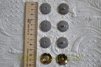 Кнопки пришивные серые металлические (д-1099)