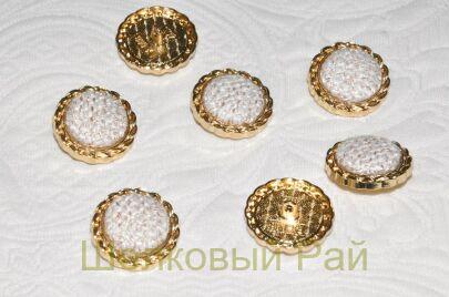 Пуговицы плетеные молочные "Chanel" (д-1227)