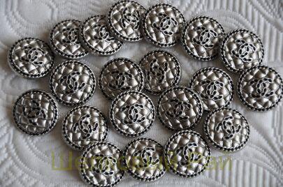 Пуговицы Chanel 23 мм серого цвета (д-1421)