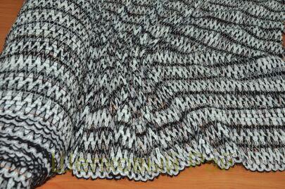 Шерсть вязаная "Missoni" цвет черно-белый (г-493-3)