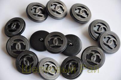 Пуговицы Chanel 22 мм цвет графитовый (д-1433)