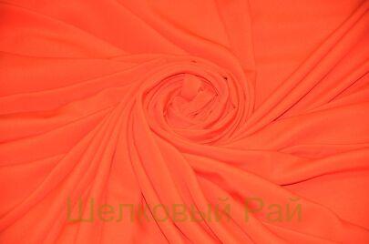 Крепдешин плательный морковного цвета (д-961)