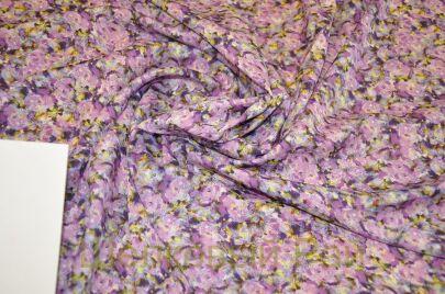 Крепдешин сиреневые цветы (к-31)