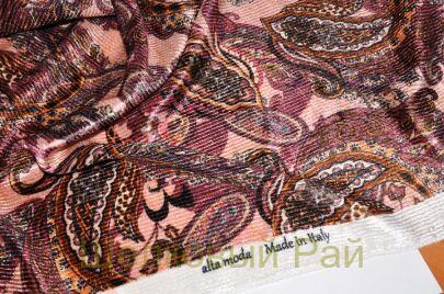 Бархат стильный на шелке "Etro" (д-915)