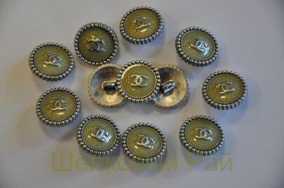 Пуговицы Chanel 18 мм, горчичный цвет (д-1422)