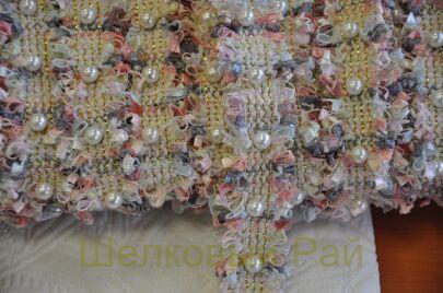 Тесьма твидовая с жемчугом "Chanel" 2,5 см (д-1456)