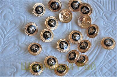 Пуговицы черные Versace 17 мм (д-1388)