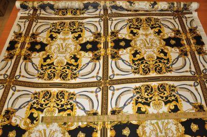 Твил шелковый в стиле Versace раппорт (д-1296)