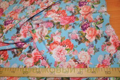 Крепдешин розы (д-1301)