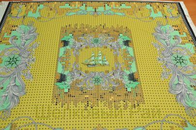 Вискозный трикотаж "Versace" (желтый)