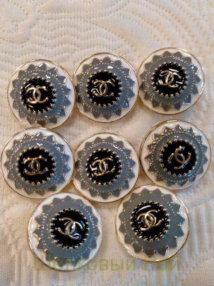 Пуговицы металлические с логотипом "Chanel" (д-1242)